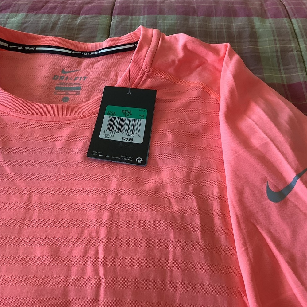 Nike Bright orange dri-fit work out shirt